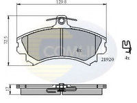 Set placute frana,frana disc SMART FORFOUR (454) (2004 - 2006) COMLINE CBP31304 piesa NOUA