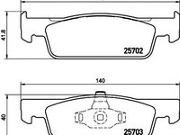 Set placute frana,frana disc SMART FORTWO Cabriolet (453) (2015 - 2020) TEXTAR 2570201