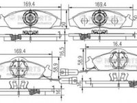 Set placute frana,frana disc SSANGYONG KORANDO Cabrio (KJ) (1996 - 2016) NIPPARTS J3600400 piesa NOUA