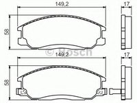 Set placute frana,frana disc SSANGYONG KYRON (2005 - 2016) BOSCH 0 986 424 729 piesa NOUA