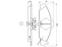 Set placute frana,frana disc SSANGYONG MUSSO (FJ), SSANGYONG KORANDO (KJ), SSANGYONG KORANDO Cabrio (KJ) - BOSCH 0 986 424 551