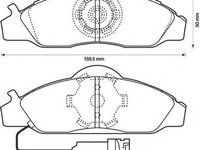 Set placute frana,frana disc SSANGYONG MUSSO (FJ), SSANGYONG KORANDO (KJ), SSANGYONG KORANDO (K4) - JURID 572416J