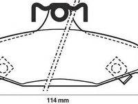 Set placute frana,frana disc SSANGYONG MUSSO (FJ), SSANGYONG KORANDO (KJ), SSANGYONG KORANDO Cabrio (KJ) - JURID 572417J