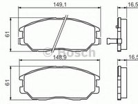 Set placute frana,frana disc SSANGYONG RODIUS, SSANGYONG STAVIC II, SSANGYONG TURISMO - BOSCH 0 986 494 360