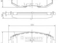 Set placute frana,frana disc SUBARU FORESTER (SJ) (2013 - 2016) NIPPARTS J3607015 piesa NOUA