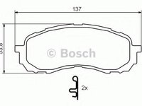 Set placute frana,frana disc SUBARU IMPREZA limuzina (GD, GG), SUBARU IMPREZA combi (GD, GG) - BOSCH 0 986 494 373