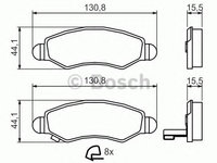 Set placute frana,frana disc SUBARU JUSTY III (G3X) (2003 - 2020) BOSCH 0 986 494 458