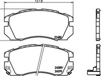 Set placute frana,frana disc SUBARU LEGACY combi (BC, BJF), SUBARU LIBERTY I (BC), SUBARU IMPREZA cupe (GFC) - HELLA PAGID 8DB 355 016-881