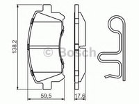 Set placute frana,frana disc SUBARU LEGACY III (BE, BH) (1998 - 2003) BOSCH 0 986 424 700 piesa NOUA