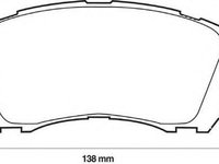 Set placute frana,frana disc SUBARU LEGACY Mk II (BD, BG), SUBARU IMPREZA limuzina (GC), SUBARU IMPREZA cupe (GFC) - JURID 572423J