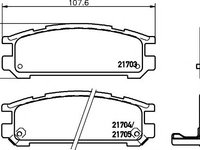 Set placute frana,frana disc SUBARU LEGACY Mk II (BD, BG), SUBARU LEGACY combi (BC, BJF), SUBARU LIBERTY I (BC) - MINTEX MDB1497