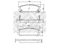 Set placute frana,frana disc SUBARU LEGACY Mk II (BD, BG), SUBARU LEGACY combi (BC, BJF), SUBARU LIBERTY I (BC) - MAPCO 6897