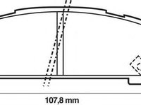 Set placute frana,frana disc SUBARU LEGACY Mk II (BD, BG), SUBARU LEGACY combi (BC, BJF), SUBARU LIBERTY I (BC) - JURID 572197J