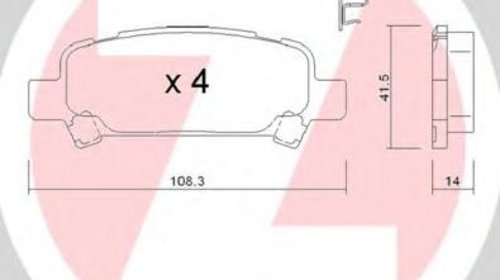 Set placute frana,frana disc SUBARU LEGACY Mk