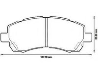 Set placute frana,frana disc SUBARU LEGACY Mk II (BD, BG), SUBARU IMPREZA limuzina (GC), SUBARU IMPREZA cupe (GFC) - JURID 572566J