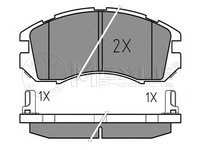 Set placute frana,frana disc SUBARU LEGACY Mk II (BD, BG), SUBARU LEGACY combi (BC, BJF), SUBARU LIBERTY I (BC) - MEYLE 025 214 9517/W