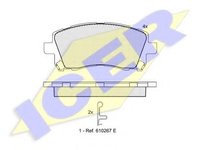 Set placute frana,frana disc SUBARU LEGACY Mk II (BD, BG), SUBARU IMPREZA limuzina (GC), SUBARU IMPREZA cupe (GFC) - ICER 181247