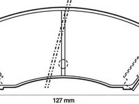 Set placute frana,frana disc SUBARU LEONE hatchback, SUBARU ALCYONE cupe (XT), SUBARU LEONE Mk II combi - JURID 572267J