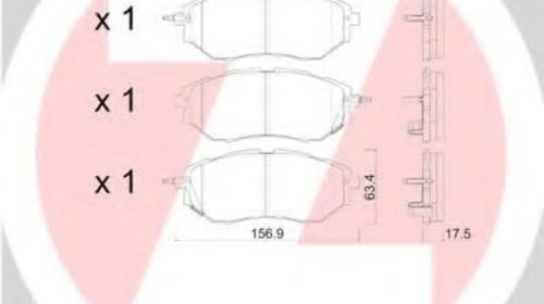 Set placute frana,frana disc SUBARU LIBERTY I