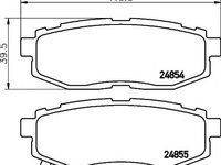 Set placute frana,frana disc SUBARU TRIBECA (B9), SUBARU IMPREZA hatchback (GR, GH, G3), SUBARU OUTBACK combi (BM, BR) - MINTEX MDB3006