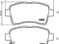 Set placute frana,frana disc SUZUKI AERIO (ER) - HELLA PAGID 8DB 355 014-761