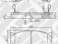 Set placute frana,frana disc SUZUKI ALTO Mk III (EF), SUZUKI BALENO hatchback (EG), SUZUKI ESTEEM (EG) - MAPCO 6787