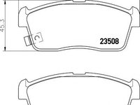 Set placute frana,frana disc SUZUKI ALTO V (GF), NISSAN PIXO (UA0), MARUTI SUZUKI A-STAR - HELLA PAGID 8DB 355 015-071