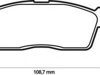 Set placute frana,frana disc SUZUKI CARRY caroserie (FD), SUZUKI IGNIS (FH), DAIHATSU YRV combi (M2) - JURID 572471J