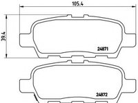 Set placute frana,frana disc SUZUKI GRAND VITARA II (JT) (2005 - 2016) BREMBO P 56 068 piesa NOUA