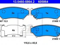 Set placute frana,frana disc SUZUKI GRAND VITARA I Cabriolet (GT) (1998 - 2005) ATE 13.0460-5864.2 piesa NOUA