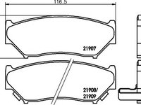 Set placute frana,frana disc SUZUKI JIMNY SIERRA (FJ), SUZUKI GRAND VITARA XL-7 I (FT, GT), CHEVROLET TRACKER - MINTEX MDB1690