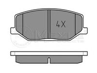 Set placute frana,frana disc SUZUKI JIMNY (SJ), SUZUKI SAMURAI, SUZUKI JIMNY SIERRA (FJ) - MEYLE 025 211 4215