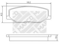 Set placute frana,frana disc SUZUKI SIERRA autoturism de teren, deschis, SUZUKI JIMNY (SJ), SUZUKI SAMURAI - MAPCO 6804