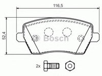 Set placute frana,frana disc SUZUKI SPLASH (2008 - 2020) BOSCH 0 986 424 795