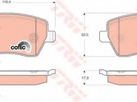 Set placute frana,frana disc SUZUKI SPLASH (2008 - 2016) TRW GDB3396 piesa NOUA