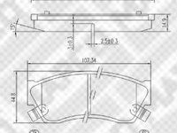 Set placute frana,frana disc SUZUKI SWIFT Mk II hatchback (EA, MA), SUZUKI CULTUS II limuzina (AH, AJ), SUZUKI CULTUS Cabriolet (SF413) - MAPCO 6786