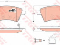 Set placute frana,frana disc SUZUKI SX4 (EY, GY) (2006 - 2020) TRW GDB1673