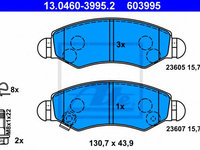 Set placute frana,frana disc SUZUKI WAGON R (2003 - 2005) ATE 13.0460-3995.2