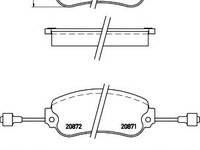 Set placute frana,frana disc TALBOT 1307-1510, TALBOT SOLARA, HINDUSTAN AMBASSADOR - MINTEX MDB1171