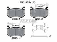 Set placute frana,frana disc TEXTAR 2256501