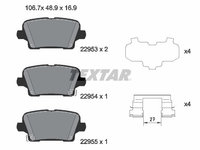 Set placute frana,frana disc TEXTAR 2295301