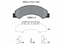 Set placute frana,frana disc TEXTAR 2580001