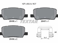 Set placute frana,frana disc TEXTAR 2649601