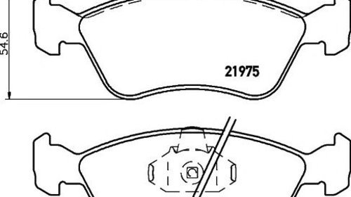 Set placute frana, frana disc TOYOTA AVENSIS 