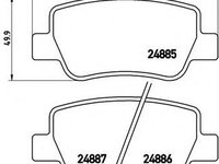 Set placute frana,frana disc TOYOTA AVENSIS combi (ZRT27, ADT27) (2009 - 2016) BREMBO P 83 112 piesa NOUA