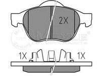 Set placute frana,frana disc TOYOTA AVENSIS (_T22_), TOYOTA AVENSIS Station Wagon (_T22_), TOYOTA AVENSIS Liftback (_T22_) - MEYLE 025 239 9617/W