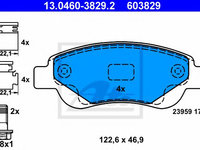 Set placute frana,frana disc TOYOTA AYGO (WNB1_, KGB1_) (2005 - 2020) ATE 13.0460-3829.2