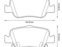 Set placute frana,frana disc TOYOTA BLADE (NRE15_, ZZE15_, ADE15_, ZRE15_, NDE15_), TOYOTA ALTIS limuzina (E15_), TOYOTA COROLLA (NZE18_, ZRE18_) - JU