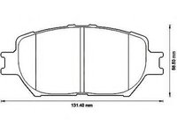 Set placute frana,frana disc TOYOTA CAMRY limuzina (MCV3_, ACV3_, _XV3_), LEXUS GS limuzina (GRS19_, UZS19_, GWS19_) - JURID 572553J