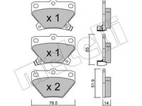 Set placute frana,frana disc TOYOTA CELICA (ZZT23_) (1999 - 2005) METELLI 22-0424-0 piesa NOUA